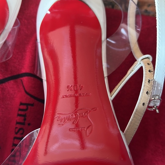 SOLD - 💯BRAND NEW - AUTHENTIC CHRISTIAN LOUBOUTIN LATTE / TRANSPARENT HEELS - Picture 5 of 8